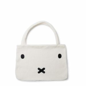 Miffy Bon Ton Plush Shopping Bag 100% Recycled White Teddy 24″  |   Accessories Accessories Accessories