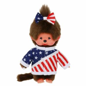 Monchhichi Girl with US Olympic Jersey Plush Doll  |   Plushies Plushies Plushies