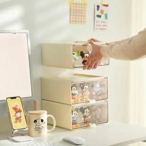 Pull-out Drawer Blind Box Display Storage Box – Cream  |   Blind Boxes Blind Boxes Blind Boxes