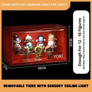 Yoki Blind Box Display CaseClassic Solid Back + Portable Light Bar  |   Accessories Accessories Accessories